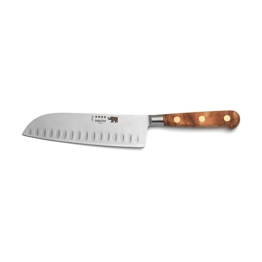 Santoku – 7″/17cm Stainless Steel Olive Wood Handle