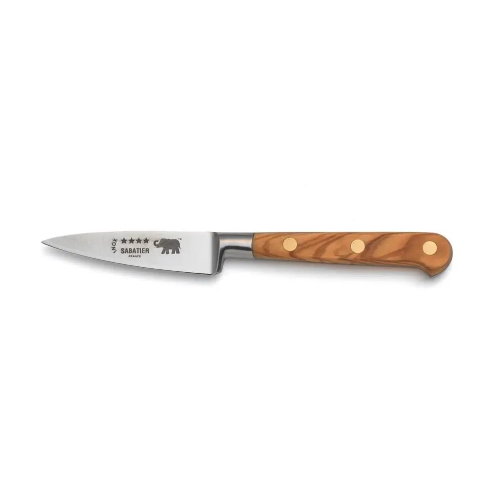 Paring Knife – 3″/8cm Stainless Steel Olive Wood Handle