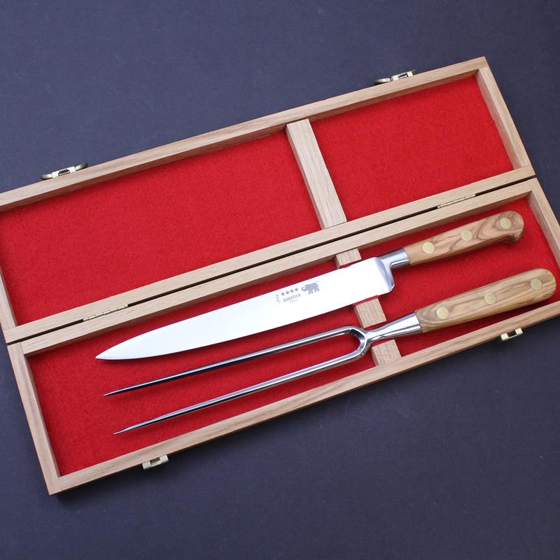 Sabatier Olivewood Carving Knife Set