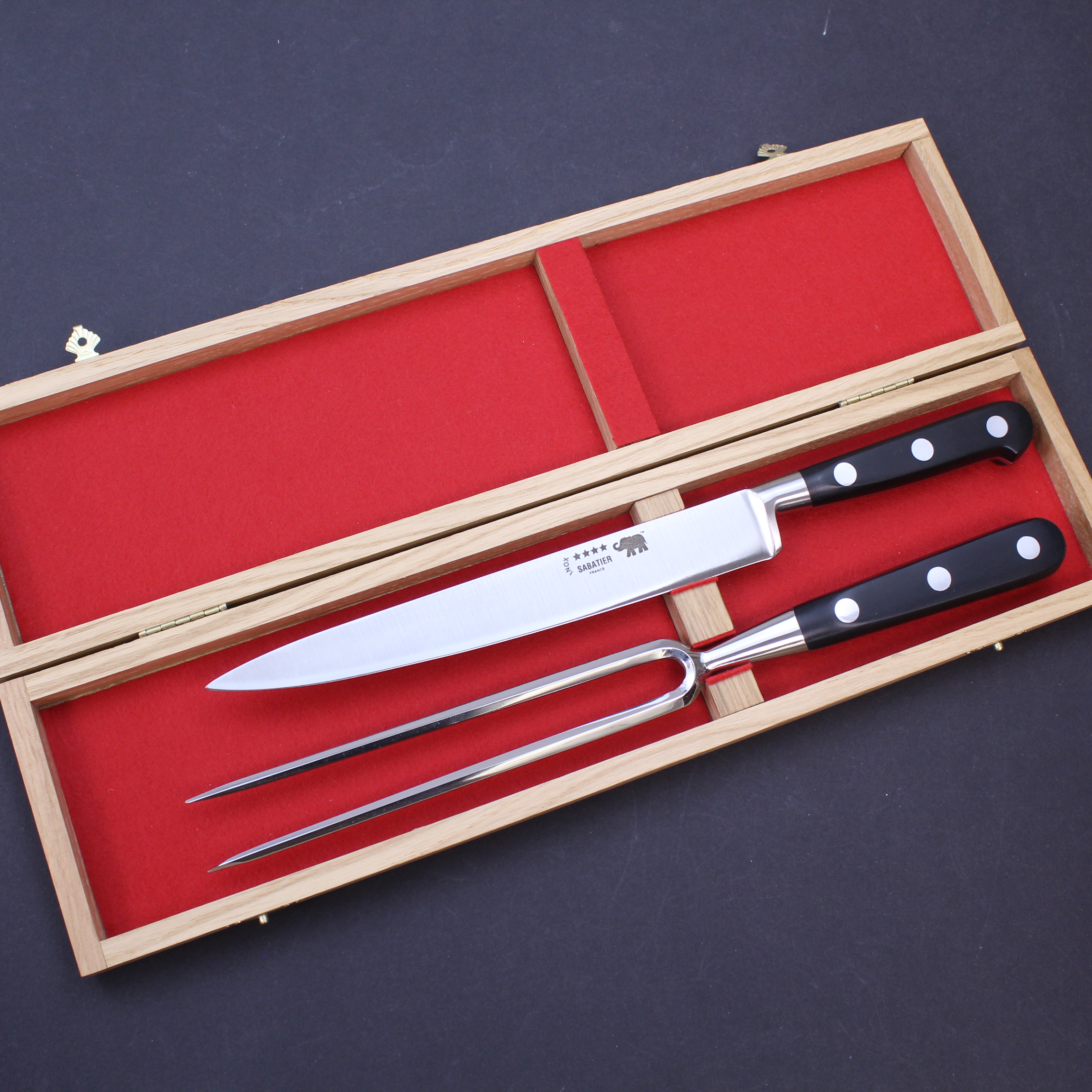 Sabatier Black Nylon Carving Knife Set