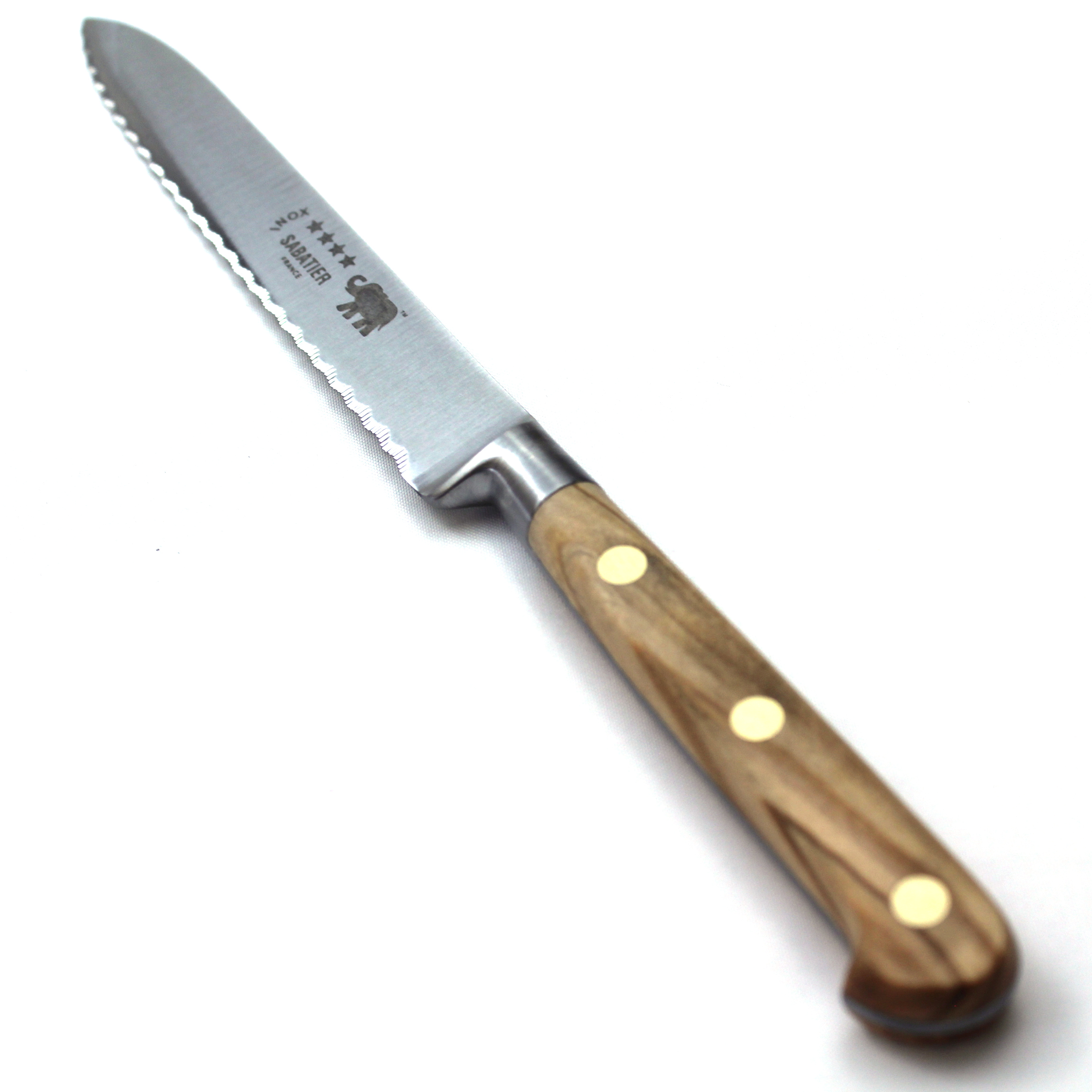 Tomato Knife Stainless Steel Olivewood Handle