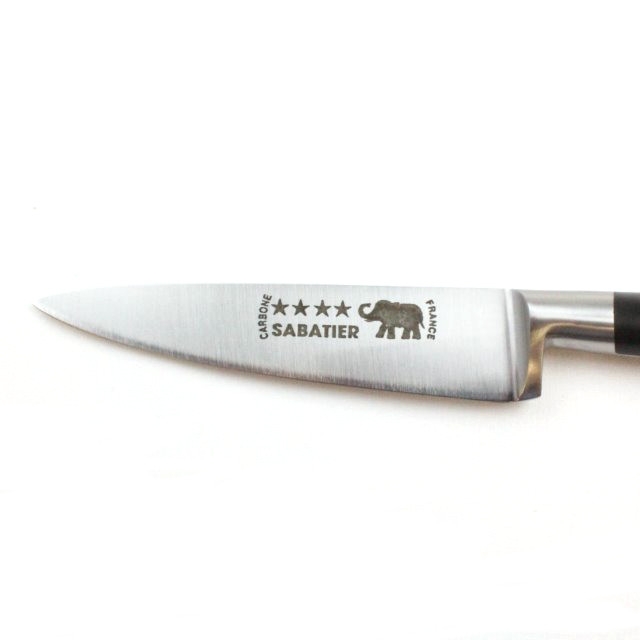 Paring Knife – 4″/10cm Carbon Steel Black Nylon Handle