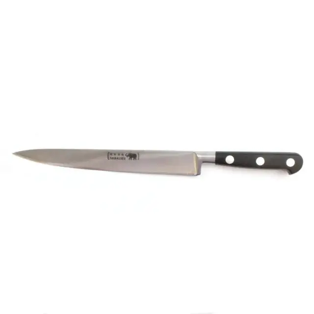 Carving Knife – 8″/20cm Carbon Steel Black Nylon Handle