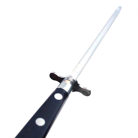 Sharpening Steel 25cm – Stainless Steel Black Nylon handle